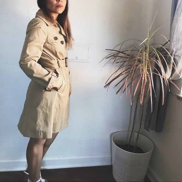 J crew everyday trench size 0 beige classic - Picture 4 of 8